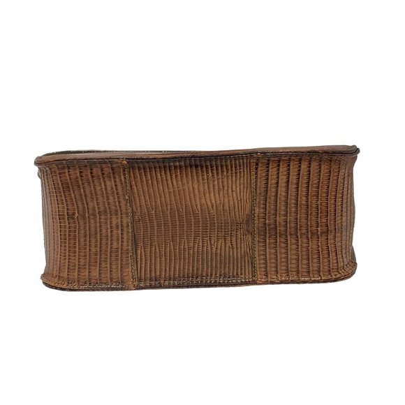 Vintage Palizzio Very NewYork Exotic Lizard Honey Brown Reptile Purse Bag Clutch - Picture 5 of 11